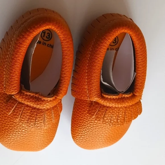 New baby boy moccasin size 13| baby moccasin shoes - Picture 2 of 5